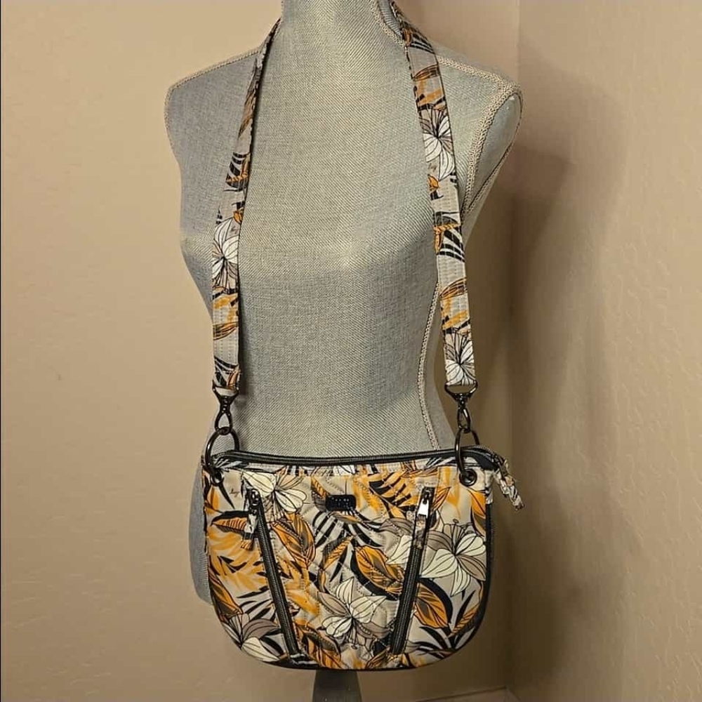 LUG Swivel Lily Grey Convertible Crossbody Shoulder Bag w/ RFID - Picture 2 of 14